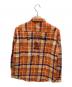 Hysteric Glamour (ヒステリックグラマー) SUPER FUZZ刺繍 ワークチェックシャツ オレンジ サイズ:M：13000円