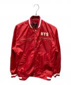 Hysteric Glamourヒステリックグラマー）の古着「CIRCLE-HEAD-LOGO pt スタジャン」｜レッド