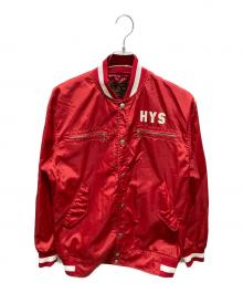 Hysteric Glamour（ヒステリックグラマー）の古着「CIRCLE-HEAD-LOGO pt スタジャン」｜レッド
