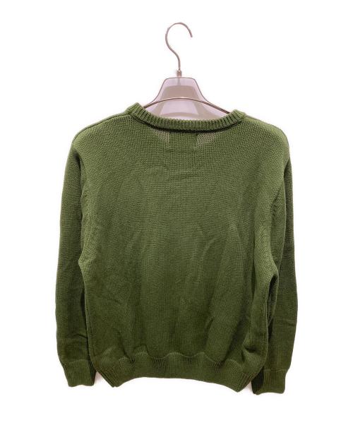 stussy（ステューシー）stussy (ステューシー) CURLY Sロゴニット グリーン サイズ:Lの古着・服飾アイテム