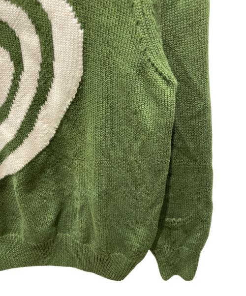 stussy（ステューシー）stussy (ステューシー) CURLY Sロゴニット グリーン サイズ:Lの古着・服飾アイテム