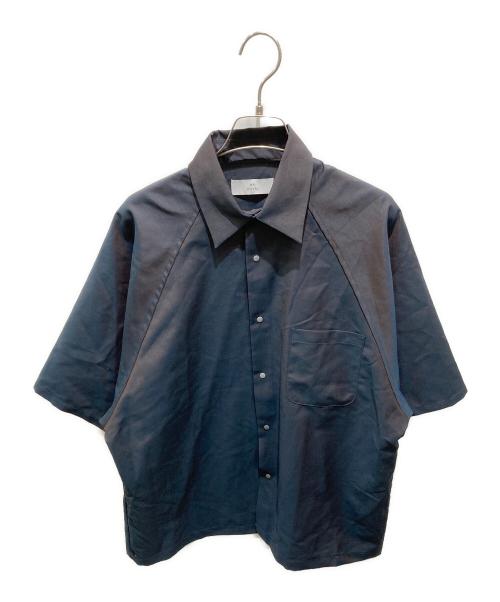 itochi（イトチ）itochi (イトチ) Wool & Kid mohair Tropical raglan half sleeve shirt ネイビー サイズ:Ｍの古着・服飾アイテム