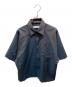 itochi（イトチ）の古着「Wool & Kid mohair Tropical raglan half sleeve shirt」｜ネイビー