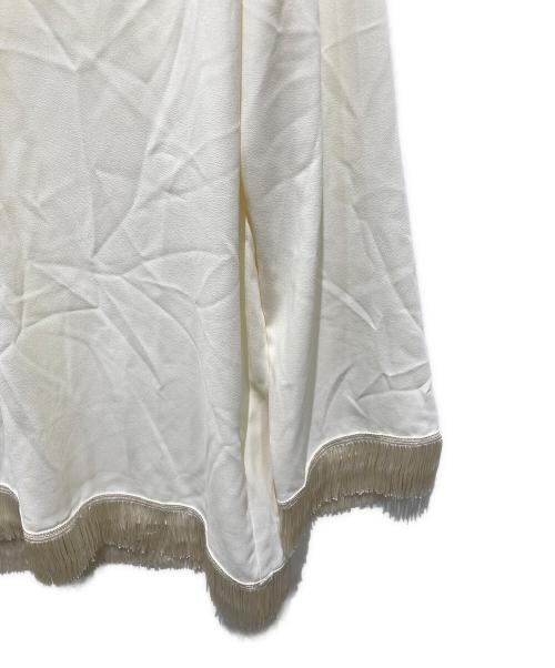 CLANE（クラネ）CLANE (クラネ) ダブルフェイスフリンジトップス アイボリー サイズ:1の古着・服飾アイテム