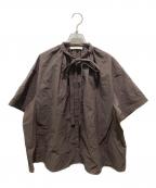 LOHENローヘン）の古着「ボウタイブラウス」｜ブラウン