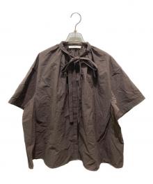 LOHEN（ローヘン）の古着「ボウタイブラウス」｜ブラウン