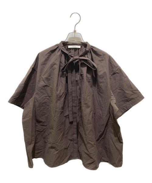 LOHEN（ローヘン）LOHEN (ローヘン) ボウタイブラウス ブラウン サイズ:Fの古着・服飾アイテム