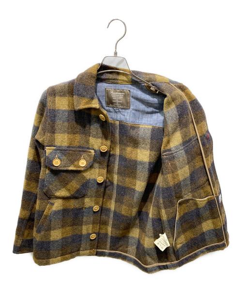 anachronorm（アナクロノーム）anachronorm (アナクロノーム) CPOチェックウールジャケット ブラウン サイズ:記載無しの為実寸参照の古着・服飾アイテム