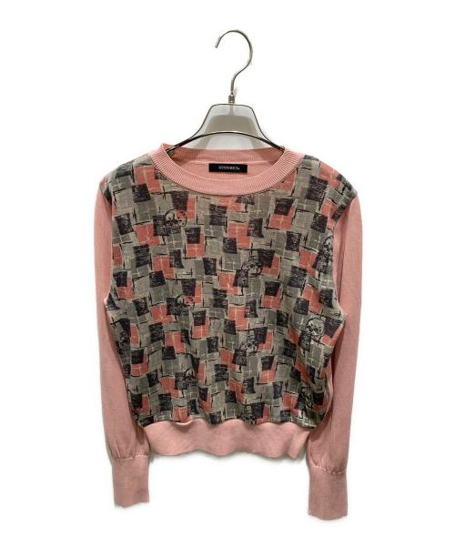 hysterics（ヒステリックス）hysterics (ヒステリックス) 切替ニット ピンク サイズ:FREEの古着・服飾アイテム