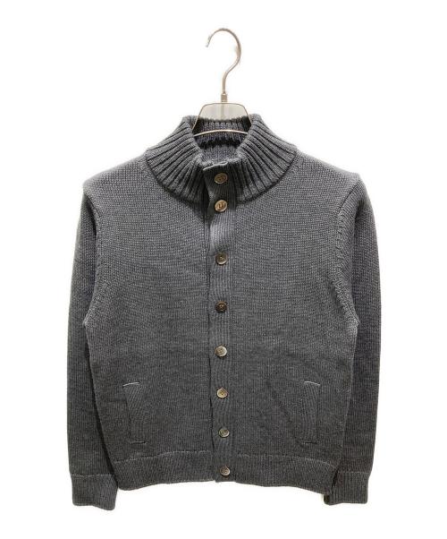134 kamkura（134カマクラ）134 kamkura (134カマクラ) スタンドカラーカーディガン グレー サイズ:48の古着・服飾アイテム