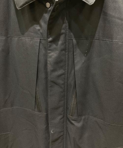 nano・universe（ナノ・ユニバース）nano・universe (ナノ・ユニバース) ハイブリッドフードステンカラーダウンコート ブラック サイズ:Lの古着・服飾アイテム