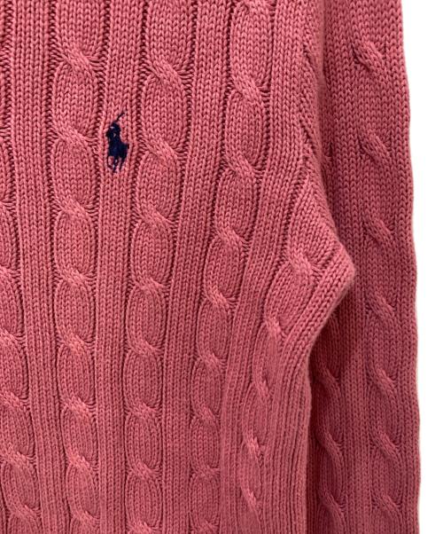 RALPH LAUREN（ラルフローレン）RALPH LAUREN (ラルフローレン) ケーブルニット ピンク サイズ:Ｓの古着・服飾アイテム