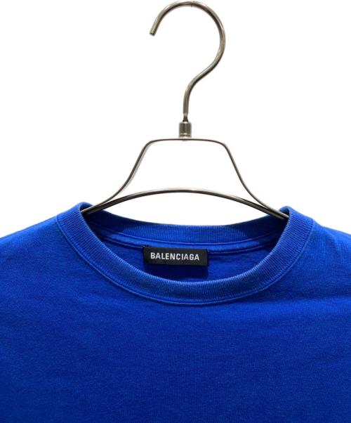 BALENCIAGA（バレンシアガ）BALENCIAGA (バレンシアガ) バックロゴTシャツ ブルー サイズ:Ｓの古着・服飾アイテム