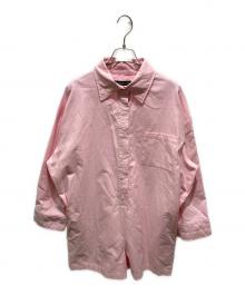 Sea Room lynn（シールームリン）の古着「OXFORDシャツロンパース」｜ピンク