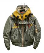 AVIREXアヴィレックス）の古着「REMODEL MA-1 JACKET　リモデルMA-1 ジャケット」｜カーキ