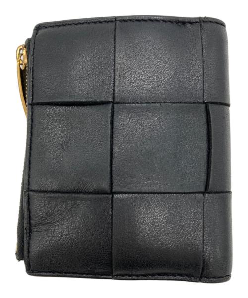 BOTTEGA VENETA（ボッテガベネタ）BOTTEGA VENETA (ボッテガベネタ) カセット  二つ折りウォレット ブラックの古着・服飾アイテム