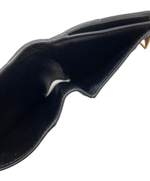 BOTTEGA VENETA（ボッテガベネタ）BOTTEGA VENETA (ボッテガベネタ) カセット  二つ折りウォレット ブラックの古着・服飾アイテム