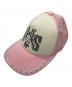 Hysteric Glamour（ヒステリックグラマー）の古着「SEE NO EVIL スタッズメッシュキャップ」｜ピンク