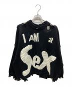 SEX PISTOLS×SAINT MICHAELセックスピストルズ×セントマイケル）の古着「SP CRW KNIT/I AM A/BLACKPクルー ニット I AM A ブラック」｜ブラック