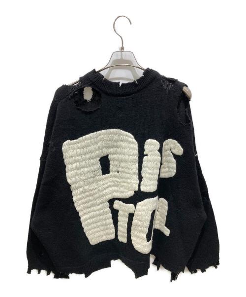 SEX PISTOLS（セックスピストルズ）SEX PISTOLS (セックスピストルズ) SAINT MICHAEL (セントマイケル) SP CRW KNIT/I AM A/BLACKPクルー ニット I AM A ブラック ブラック サイズ:XLの古着・服飾アイテム