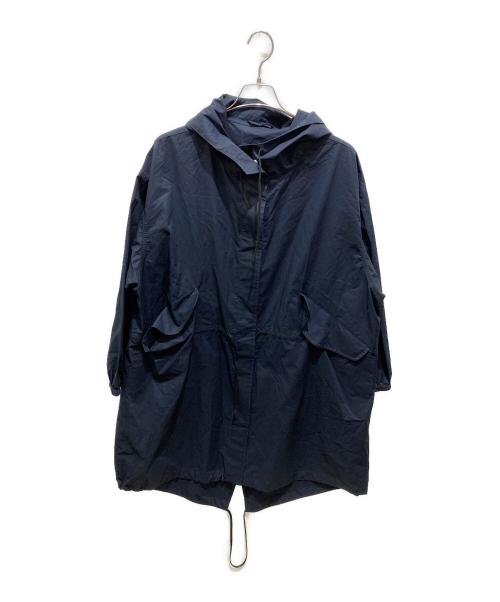 JIL SANDER（ジルサンダー）JIL SANDER (ジルサンダー) バックロゴフーデットミリタリーライクコート ネイビー サイズ:34の古着・服飾アイテム
