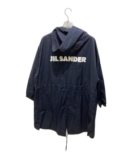 JIL SANDER（ジルサンダー）JIL SANDER (ジルサンダー) バックロゴフーデットミリタリーライクコート ネイビー サイズ:36の古着・服飾アイテム