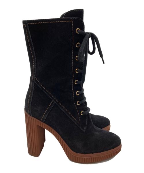 TOD'S（トッズ）TOD'S (トッズ) レースアップブーツ ブラック サイズ:37.5の古着・服飾アイテム