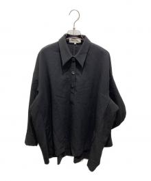 ENFOLD（エンフォルド）の古着「ダブルクロス1 カーブアームポロ シャツ」｜ブラック