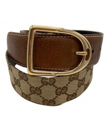 GUCCI（グッチ）の古着「GGキャンバスベルト」｜ベージュ