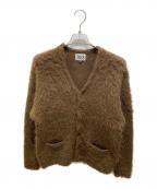 STEP AHEADステップアヘッド）の古着「ナイロンモヘアカーディガン」｜ブラウン
