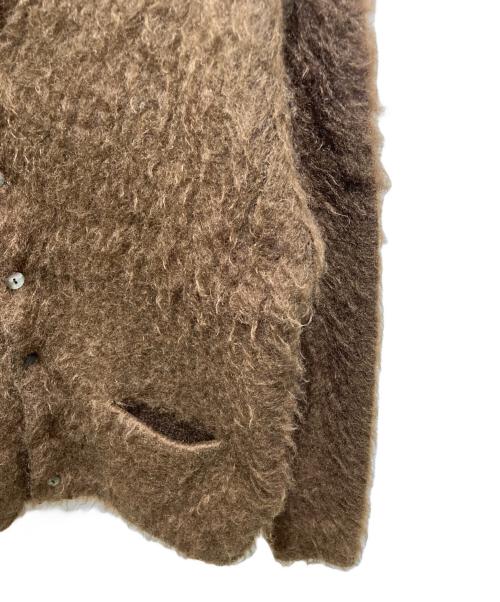 STEP AHEAD（ステップアヘッド）STEP AHEAD (ステップアヘッド) ナイロンモヘアカーディガン ブラウン サイズ:Mの古着・服飾アイテム