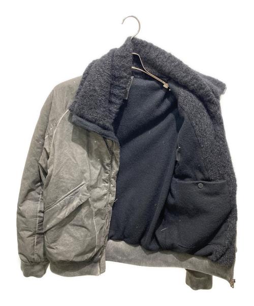 Transit UOMO（トランジット ウオモ）TRANSIT UOMO (トランジット ウオモ) 加工ジップアップジャケット グレー サイズ:Mの古着・服飾アイテム