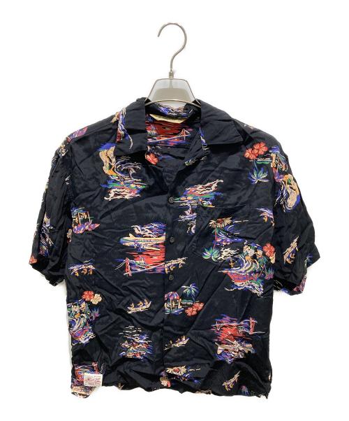 SCHOTT BROS.（ショット）SCHOTT BROS. (ショット) PJ (ピージェー) PINEAPPLE JUICE (パインアップル ジュース) RAYON SHIRT ALOHALAND ブラック サイズ:Ｍの古着・服飾アイテム