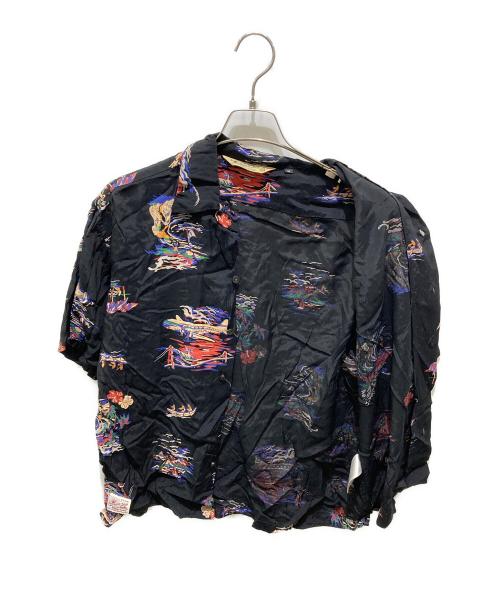 SCHOTT BROS.（ショット）SCHOTT BROS. (ショット) PJ (ピージェー) PINEAPPLE JUICE (パインアップル ジュース) RAYON SHIRT ALOHALAND ブラック サイズ:Ｍの古着・服飾アイテム