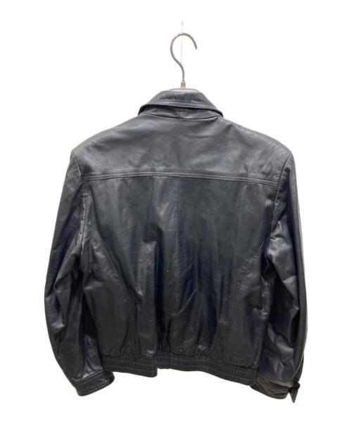 VALENTINO UOMO（ヴァレンティノ ウモ）VALENTINO UOMO (ヴァレンティノ ウモ) レザージャケット ブラック サイズ:36の古着・服飾アイテム
