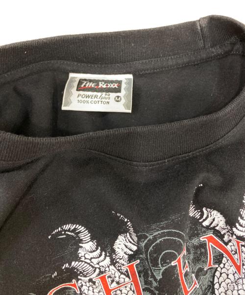 THE ROXX（THE ROXX）THE ROXX (THE ROXX) プリントTシャツ ブラック サイズ:Ｍの古着・服飾アイテム