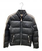 Schottショット）の古着「MOTORCYCLE LEATHER DOWN JACKET（モーターサイクル・レザー・ダウン・ジャケット ）」｜ブラック