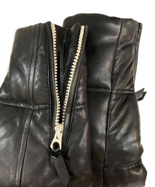 Schott（ショット）Schott (ショット) MOTORCYCLE LEATHER DOWN JACKET（モーターサイクル・レザー・ダウン・ジャケット ） ブラック サイズ:Mの古着・服飾アイテム