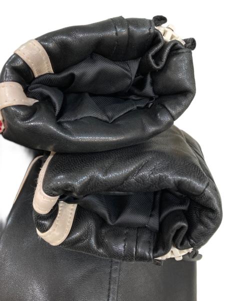 Schott（ショット）Schott (ショット) MOTORCYCLE LEATHER DOWN JACKET（モーターサイクル・レザー・ダウン・ジャケット ） ブラック サイズ:Mの古着・服飾アイテム