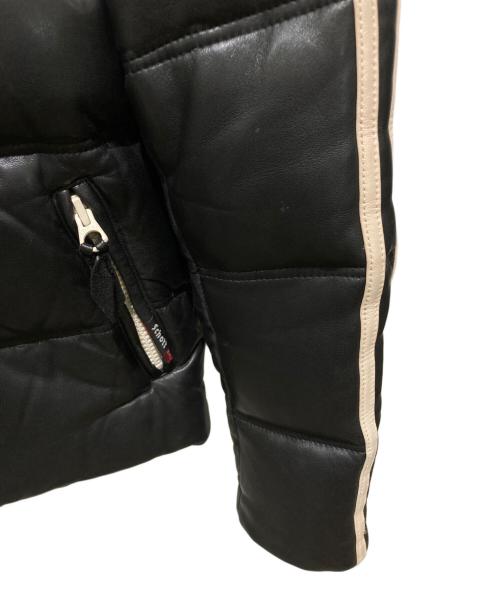 Schott（ショット）Schott (ショット) MOTORCYCLE LEATHER DOWN JACKET（モーターサイクル・レザー・ダウン・ジャケット ） ブラック サイズ:Mの古着・服飾アイテム