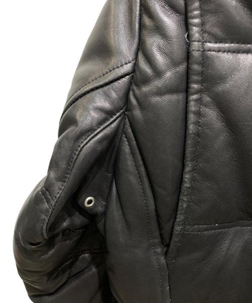 Schott（ショット）Schott (ショット) MOTORCYCLE LEATHER DOWN JACKET（モーターサイクル・レザー・ダウン・ジャケット ） ブラック サイズ:Mの古着・服飾アイテム