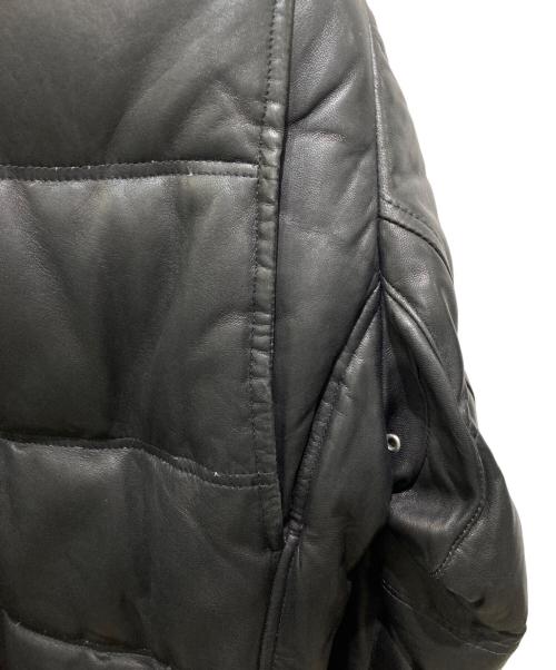 Schott（ショット）Schott (ショット) MOTORCYCLE LEATHER DOWN JACKET（モーターサイクル・レザー・ダウン・ジャケット ） ブラック サイズ:Mの古着・服飾アイテム