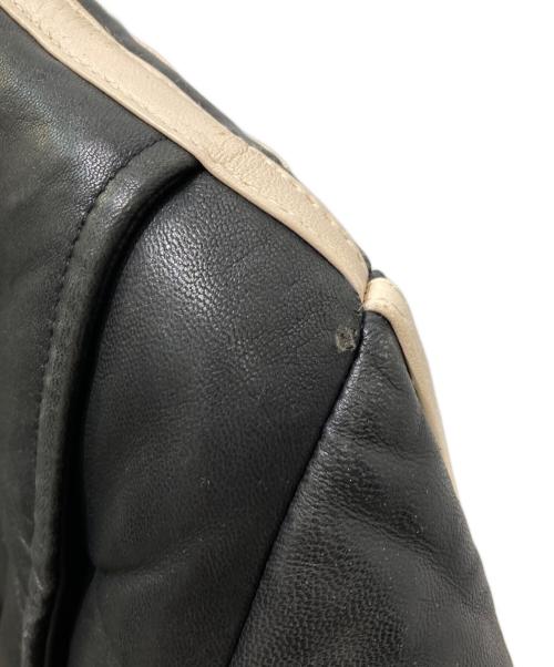Schott（ショット）Schott (ショット) MOTORCYCLE LEATHER DOWN JACKET（モーターサイクル・レザー・ダウン・ジャケット ） ブラック サイズ:Mの古着・服飾アイテム