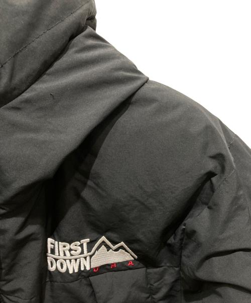 FIRST DOWN（ファーストダウン）FIRST DOWN (ファーストダウン) WRAP DOWN PARKA　ラップ ダウン パーカ ブラック サイズ:Lの古着・服飾アイテム