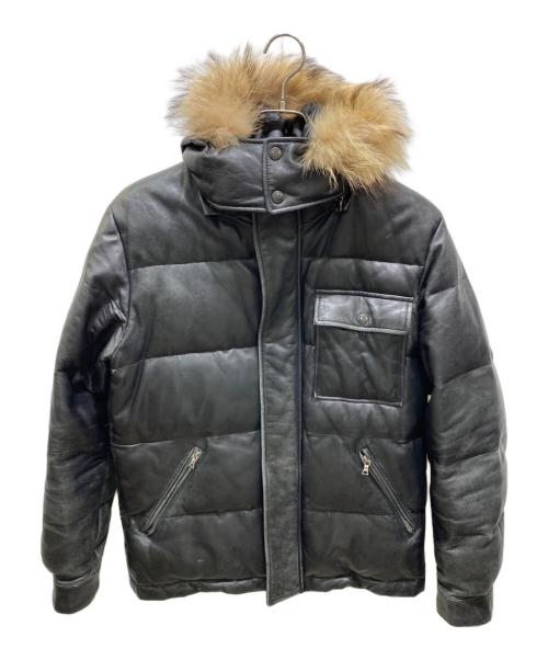 PAUL SMITH（ポールスミス）PAUL SMITH (ポールスミス) シープスキンダウンジャケット ブラック サイズ:XLの古着・服飾アイテム