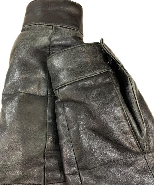 PAUL SMITH（ポールスミス）PAUL SMITH (ポールスミス) シープスキンダウンジャケット ブラック サイズ:XLの古着・服飾アイテム