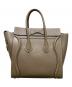 CELINE (セリーヌ) ラゲージ マイクロショッパー　MICRO LUGGAGE HANDBAG IN DRUMMED CALFSKIN SOURIS ブラウン：130000円