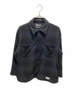 WACKO MARIAワコマリア）の古着「CHECK FLEECE SHIRT JACKET　チェックフリースシャツジャケット」｜ブラック