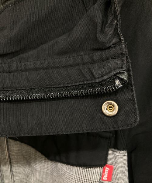 stussy（ステューシー）stussy (ステューシー) マウンテンパーカー ブラック×ホワイト サイズ:Sの古着・服飾アイテム