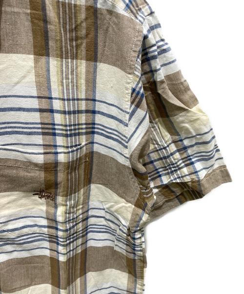 stussy（ステューシー）stussy (ステューシー) 半袖シャツ ベージュ サイズ:Ｍの古着・服飾アイテム